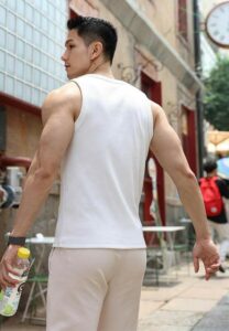 MA-HUIYI-เสื้อกล้ามขาว